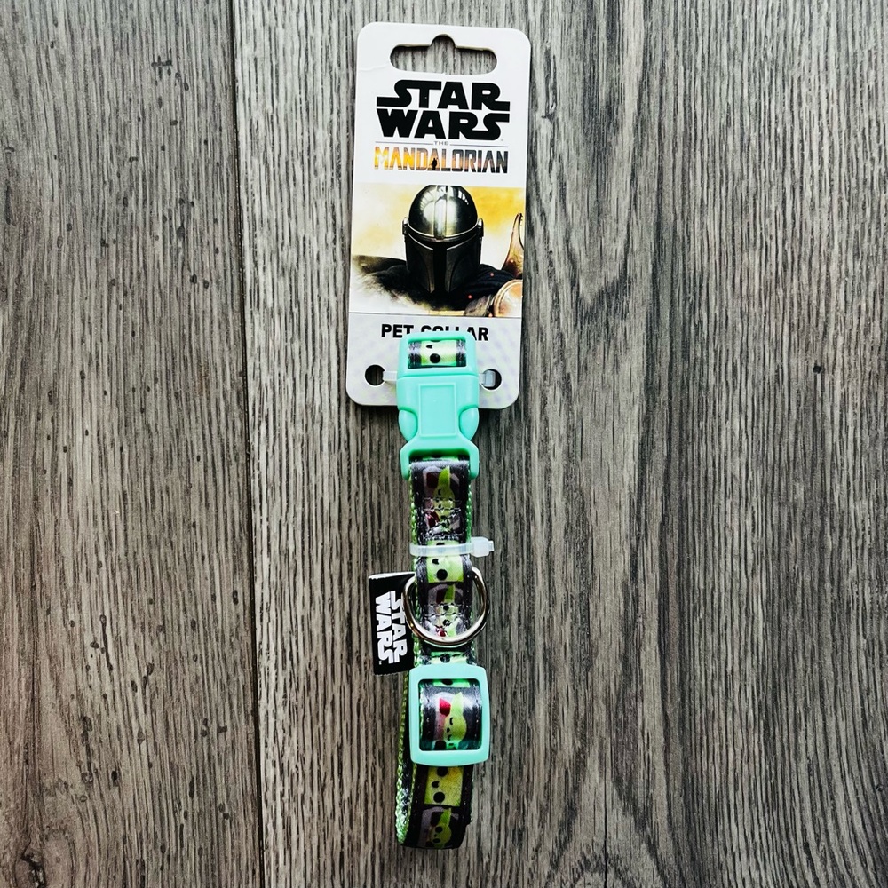 Star Wars Mandalorian Pet Collar Baby Yoda NWT Size Small 11-17” Neck Green
